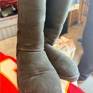 UGG Black Classic Tall Suede Winter Boots